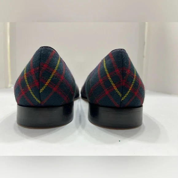 Ralph Lauren Purple Label  Collis Tartan plaid Wool Slipper Size 10D - Picture 4 of 13